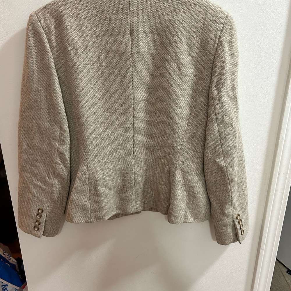 Jones New York Country Textured Beige Blazer Size 12 - Picture 2 of 3